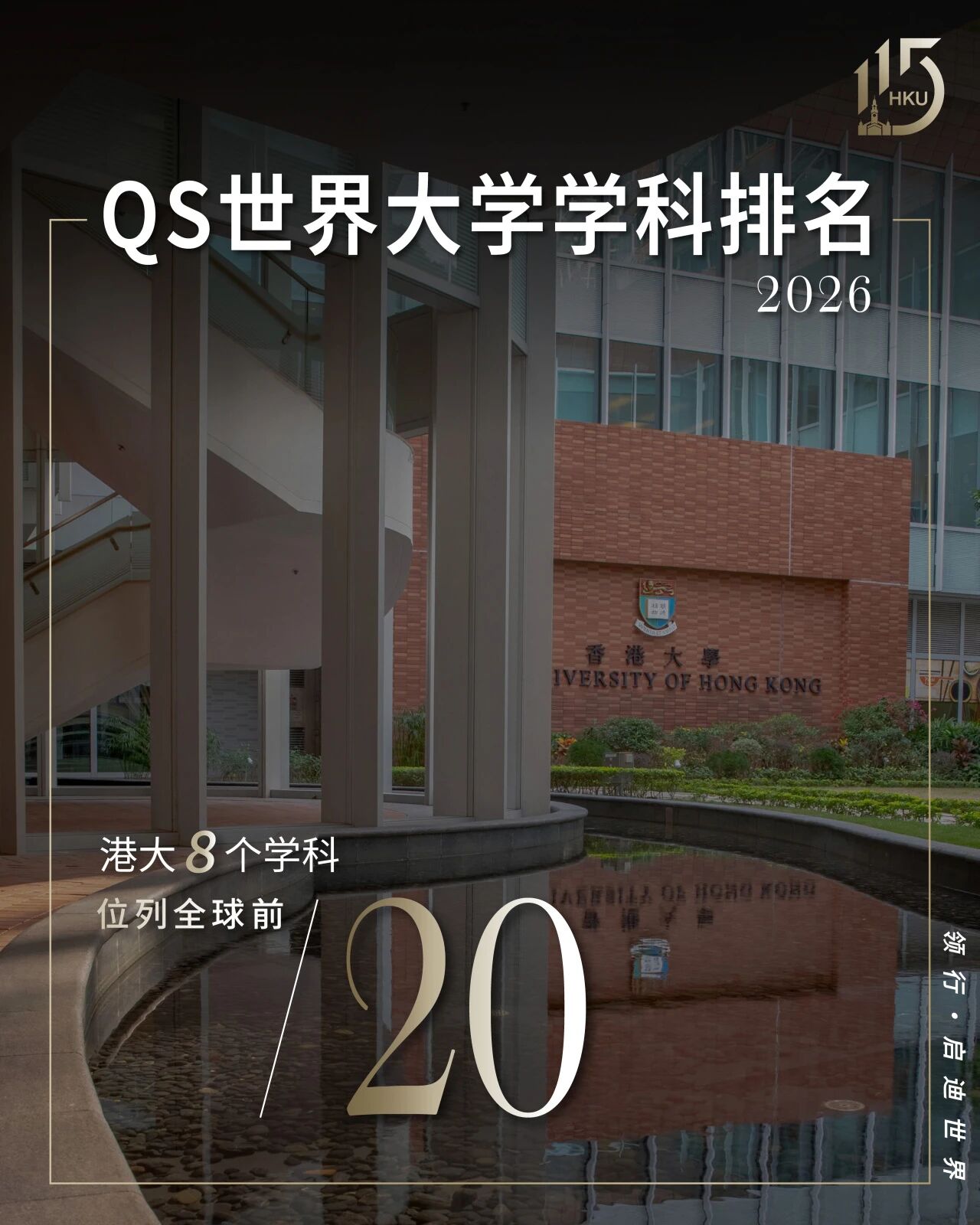 2026年QS世界大学学科排名公布，新葡京博彩官网8项学科跻身全球前20！